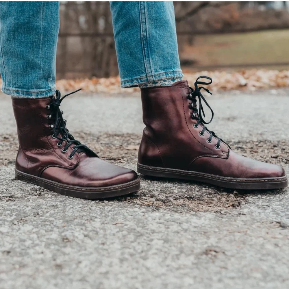 Peerko Frost Barefoot Wool Lined Boots Chestnut Size 42 - Picture 2 of 11